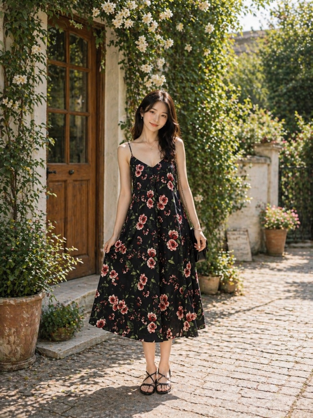 A-line Floral print casual shift party dress